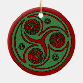 De Keltische kerstsierversiering Keramisch Ornament (Achterkant)