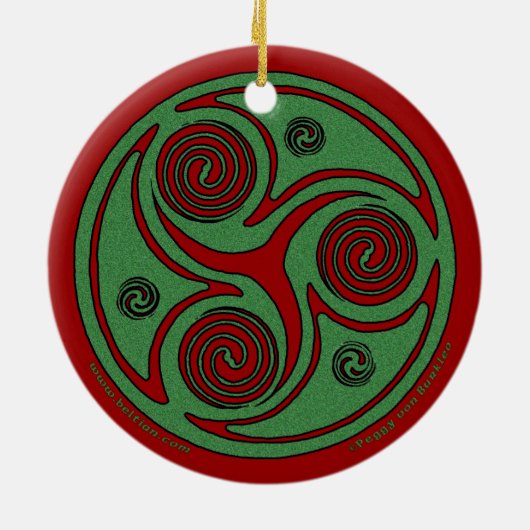 De Keltische kerstsierversiering Keramisch Ornament (Achterkant)