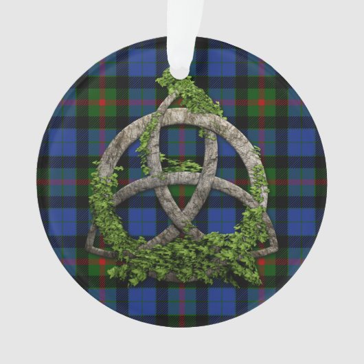 De Keltische Knoop en Clan Gunn Tartan van de Ornament (voorkant)