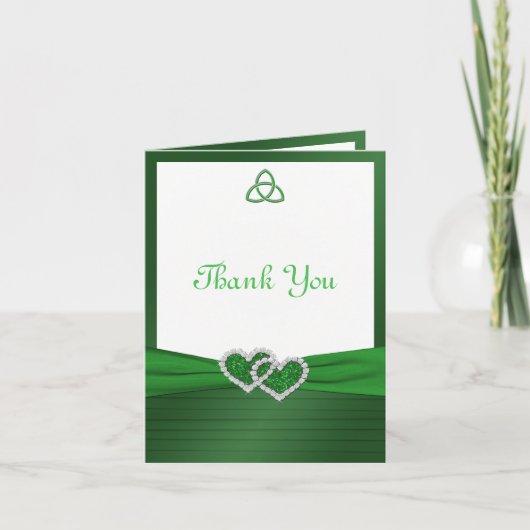 De Keltische Knoop van de Liefde dankt u nota Bedankkaart (Voorkant)