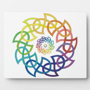 De Keltische Ringen van Knotwork van de Regenboog Fotoplaat