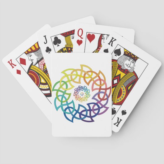 De Keltische Ringen van Knotwork van de Regenboog Speelkaarten (Achterkant)