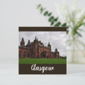De Kelvingrove Glasgow Flat Square Kaart (Staand voorkant)
