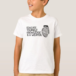 De kennis is een wapen t-shirt