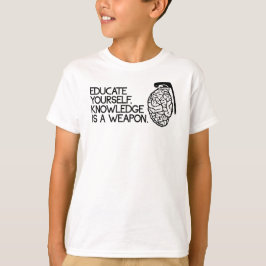 De kennis is een wapen t-shirt