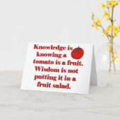 De kennis weet een tomaat een fruit is kaart (Gele Bloem)