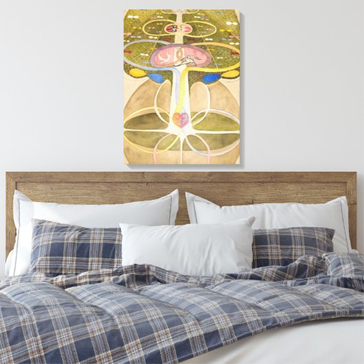 De Kennisboom van Hilma af Klint Canvas Afdruk (Insitu (Slaapkamer))