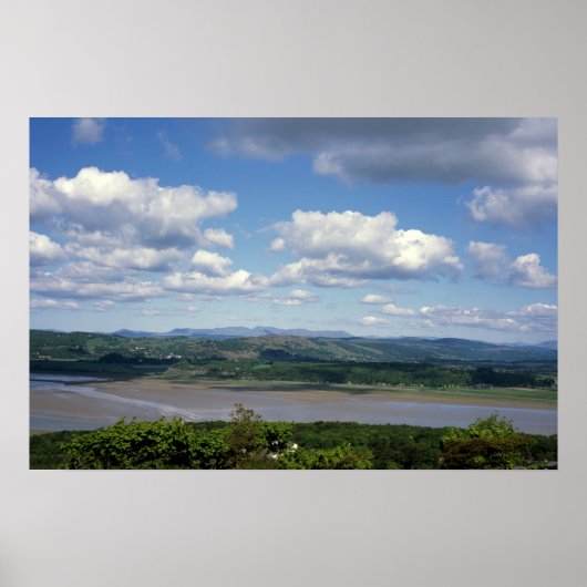 De Kent, bekeken vanuit Arnside Knott Arnside Poster (Voorkant)