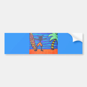 De Kerel die van Surfer van Lil uit hangen Bumpersticker