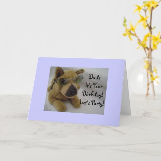 De kerel het is Uw Verjaardag! Kaart (Gele Bloem)