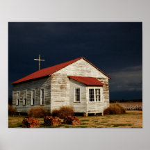 De kerk bij Frogmore Plantation [Kunstprint]