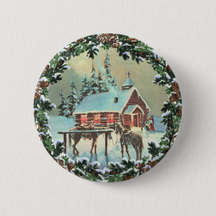 DE KERK & DE KROON VAN HET LAND DOOR SHARON SHARPE RONDE BUTTON 5,7 CM