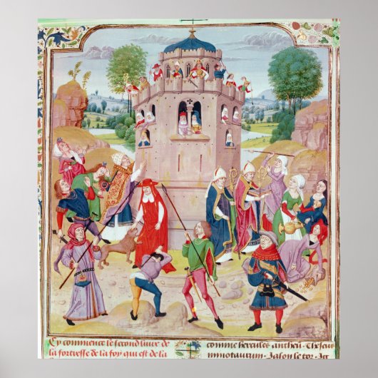 De kerk die wordt aangevallen door ketters, Vlaams Poster (Voorkant)