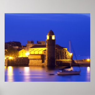 De kerk Eglise Notre Dame des Anges, onze dame Poster