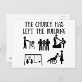 De kerk heeft het gebouw verlaten briefkaart (Voorkant / Achterkant)