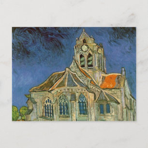 De kerk in Auver door Vincent Van Gogh Briefkaart