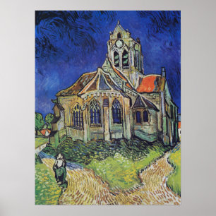 De kerk in Auvers 1890 door Vincent van Gogh Poster