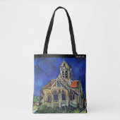 De kerk in Auvers – Aangepaste tekst Tote Bag (Voorkant)
