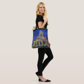 De kerk in Auvers – Aangepaste tekst Tote Bag (Op model)