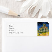 De kerk in Auvers door Van Gogh Etiket (Insitu)