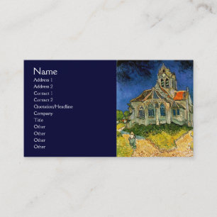 De kerk in Auvers door Van Gogh Visitekaartje