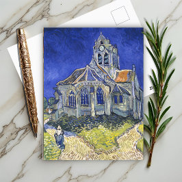 De kerk in Auvers, door Vincent Van Gogh Briefkaart