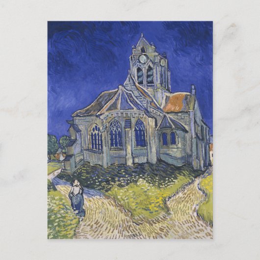 De kerk in Auvers door Vincent van Gogh Briefkaart (Voorkant)