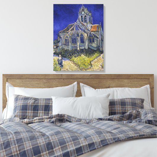 De kerk in Auvers door Vincent van Gogh Canvas Afdruk (Insitu (Slaapkamer))