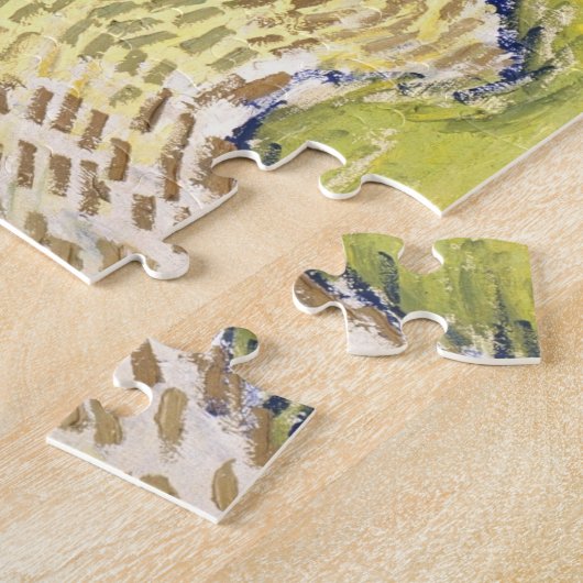 De kerk in Auvers, door Vincent Van Gogh Legpuzzel (Zijkant)