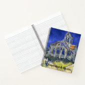 De kerk in Auvers, door Vincent Van Gogh Notitieboek (Binnen)