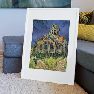 De kerk in Auvers door Vincent van Gogh Poster