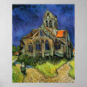 De kerk in Auvers door Vincent van Gogh Poster (Voorkant)