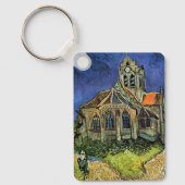De kerk in Auvers door Vincent van Gogh Sleutelhanger (Voorkant)
