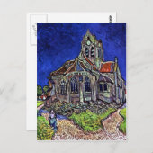 De kerk in Auvers van Vincent van Gogh 1890 Briefkaart (Voorkant / Achterkant)