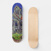 De kerk in Auvers van Vincent van Gogh 1890 Persoonlijk Skateboard (Voorkant)