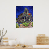 De kerk in Auvers van Vincent van Gogh 1890 Poster (Keuken)