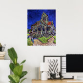 De kerk in Auvers van Vincent van Gogh 1890 Poster (Thuiskantoor)