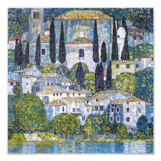 De kerk in Cassone | Gustav Klimt | POSTER (Voorkant)
