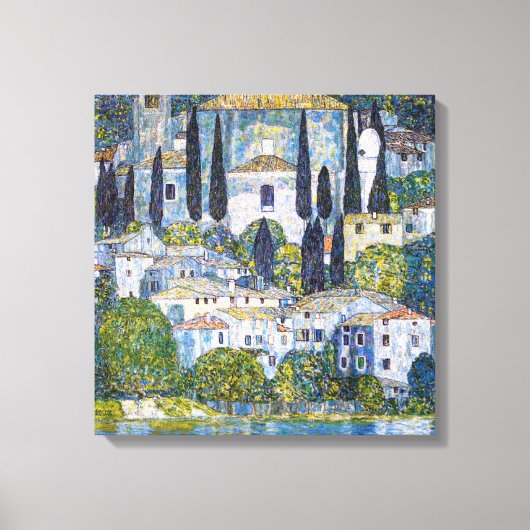 De kerk in Cassone | Gustav Klimt | POSTER Canvas Afdruk (Voorkant)