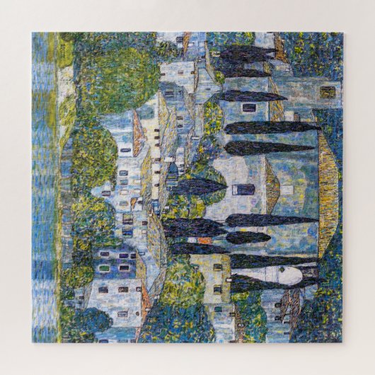 De kerk in Cassone | Gustav Klimt | POSTER Legpuzzel (Horizontaal)