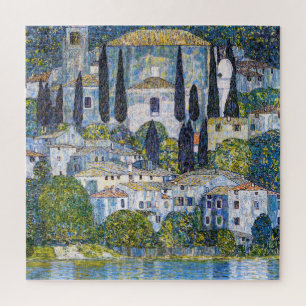De kerk in Cassone   Gustav Klimt   POSTER Legpuzzel
