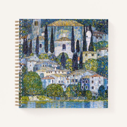 De kerk in Cassone | Gustav Klimt | POSTER Notitieboek (Voorkant)