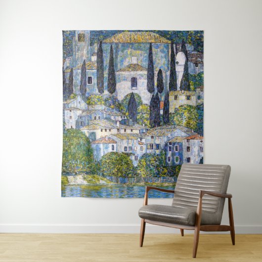 De kerk in Cassone | Gustav Klimt | POSTER Wandkleed (In situ)