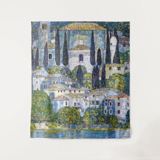 De kerk in Cassone | Gustav Klimt | POSTER Wandkleed (Voorkant)