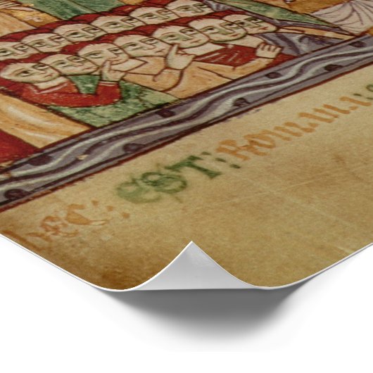 De kerk in Cluny Poster (Hoek)