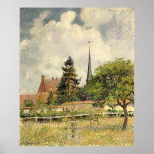 De kerk in Eragny Camille Pissarro   Poster