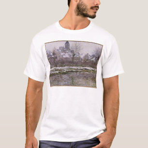 De kerk in Vetheuil onder sneeuw, 1878-1979 T-shirt