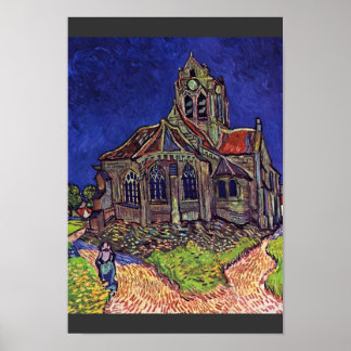 De kerk van Auvers-Sur-Oise, van Vincent van Poster