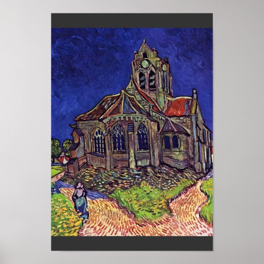 De kerk van Auvers-Sur-Oise, van Vincent van Poster (Voorkant)