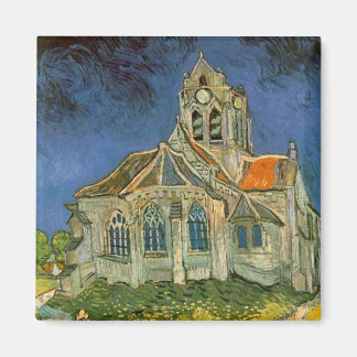 De kerk van Auvers-sur-Oise - Vincent van Gogh Magneet